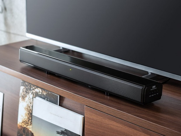 テレビの音が前方からダイレクトに届く、Bluetooth対応の2.1chサウンドバー