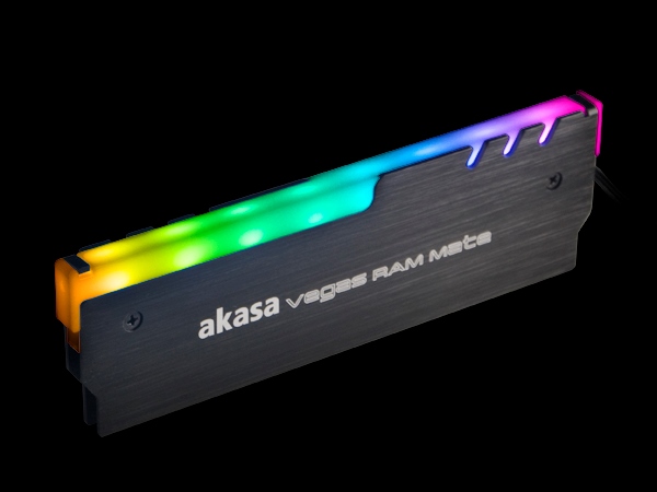 アドレサブルRGB対応の汎用メモリヒートシンク、Akasa「Vegas RAM Mate」