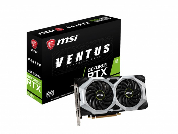 MSI、デュアルファンクーラー搭載のOCモデル「GeForce RTX 2060 VENTUS 6G OC」発売