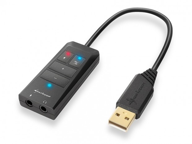 売価1,000円台のヘッドセット向けUSBオーディオ、SHARKOON「SHA-SB1」