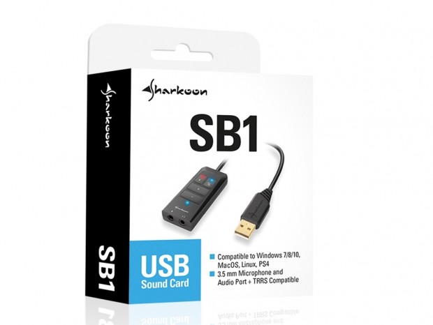 売価1,000円台のヘッドセット向けUSBオーディオ、SHARKOON「SHA-SB1」