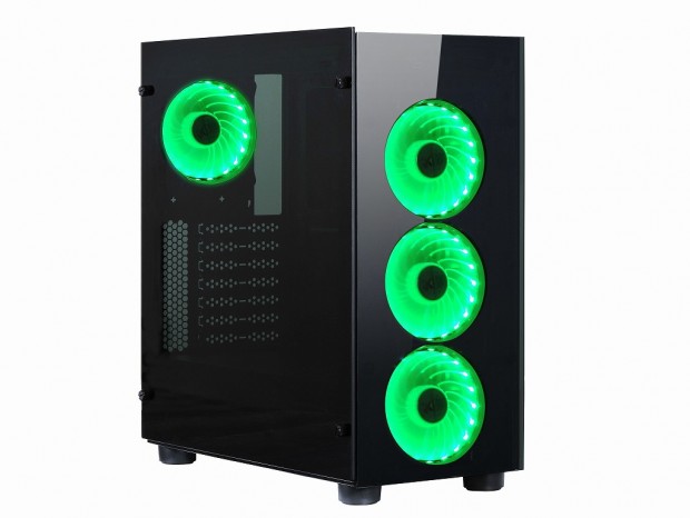 フロント・サイドに強化ガラスを採用する低価格ミドルタワー、X2「VISION 7013」