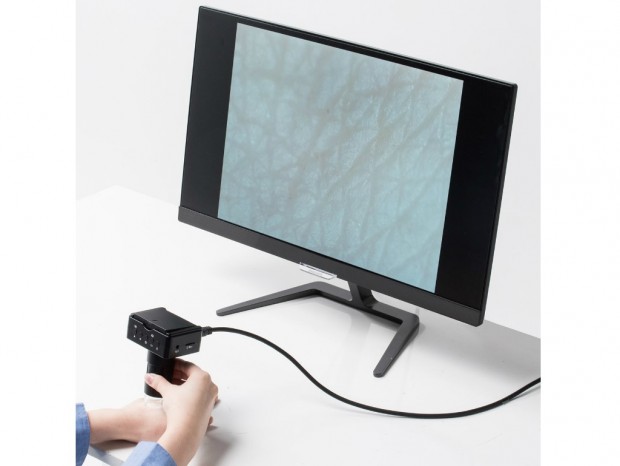 液晶モニタとバッテリーを搭載したデジタル顕微鏡がサンワダイレクトから