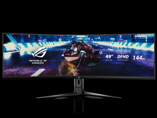 Dual QHD対応の49型ウルトラワイドゲーミング液晶、ASUS「ROG Strix XG49VQ」
