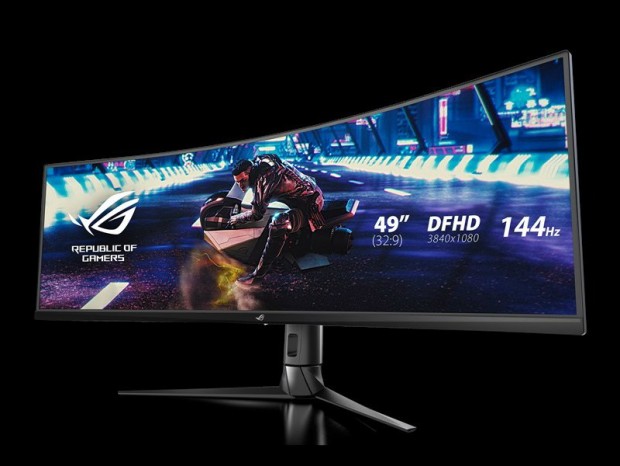 Dual QHD対応の49型ウルトラワイドゲーミング液晶、ASUS「ROG Strix XG49VQ」
