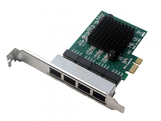 売価33ドルのクアッドギガビットLANカード、Sintech「PCE-4LAN8111H」