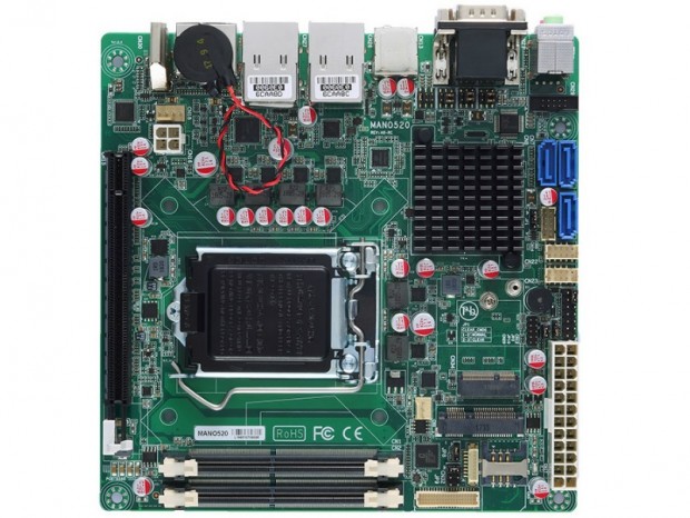 COMポート×4を搭載するCoffee Lake対応Mini-ITXマザー、Axiomtek「MANO520」