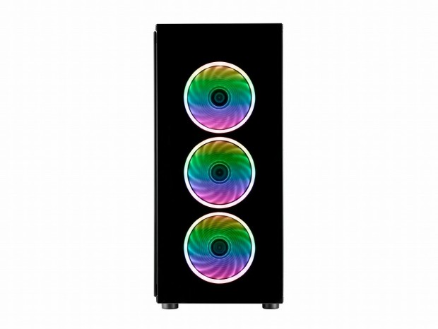 内外ブラックコートのアドレサブルRGB対応ガラスケース、FSP「CMT340」