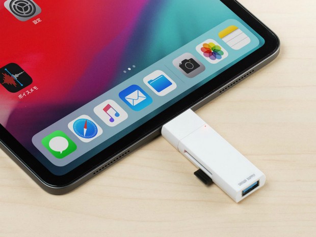 iPad Pro2018でも使えるUSB Type-Cカードリーダーがサンワダイレクトから
