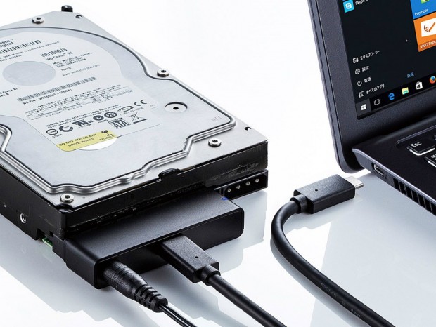 SATAドライブをUSB3.1 Gen.2接続できるアダプタ、サンワサプライ「USB-CVIDE7」