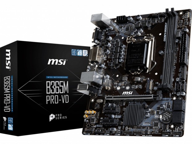 Intel B365チップ採用のエントリーMicroATX、MSI「B365M PRO」シリーズ
