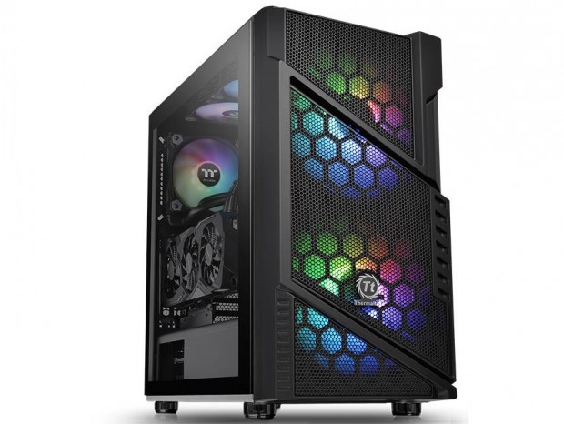200mm ARGBファンを2基搭載するミドルタワー、Thermaltake「Commander C」シリーズ