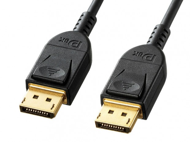 8K/60Hz信号に対応するDisplayPortケーブル、サンワサプライ「KC-DP14」シリーズ