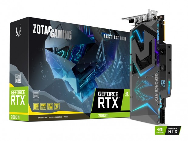 フルカバーウォーターブロック採用の「ZOTAC GAMING GeForce RTX 2080 Ti ArcticStorm」