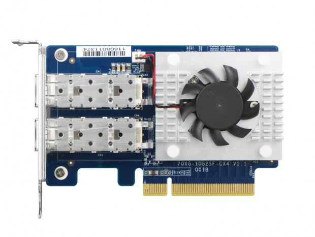 デュアル25ギガビットLANに対応するネットワークカード、QNAP「QXG-25G2SF-CX4」