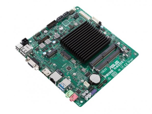 Celeron N4000を搭載するファンレスThin Mini-ITXマザー、ASUS「PRIME N4000T」