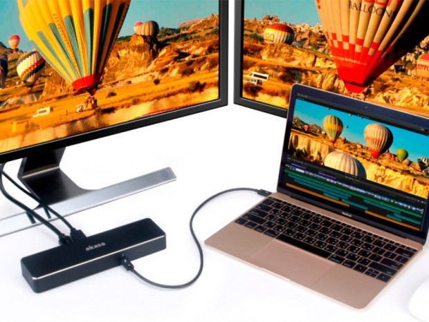 デュアル4Kディスプレイに対応するThunderbolt 3ドック、Akasa「Affinity TB3」