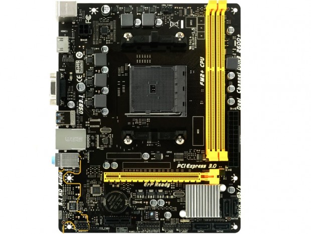 Socket FM2+対応のエントリーMicroATXマザーボード、BIOSTAR「A68MHE」