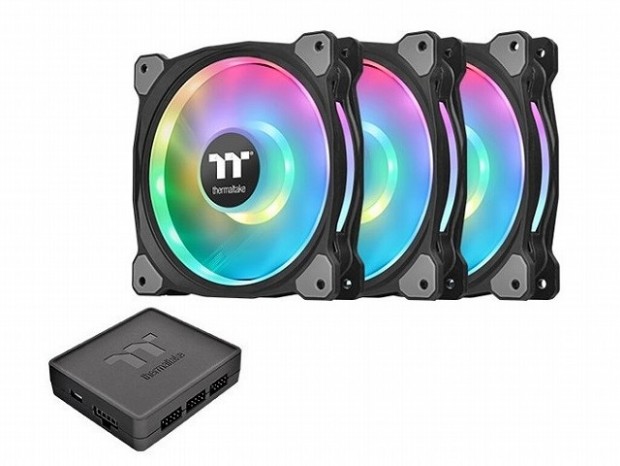 デュアルRGBリング搭載のラジエター向けファンセット、Thermaltake「Riing Duo 14」