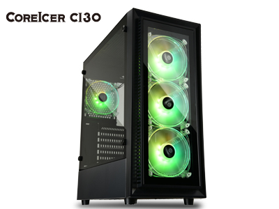 ENERMAX、2面ガラスパネルとARGBファン標準装備のミドルタワー「CoreIcer CI30」