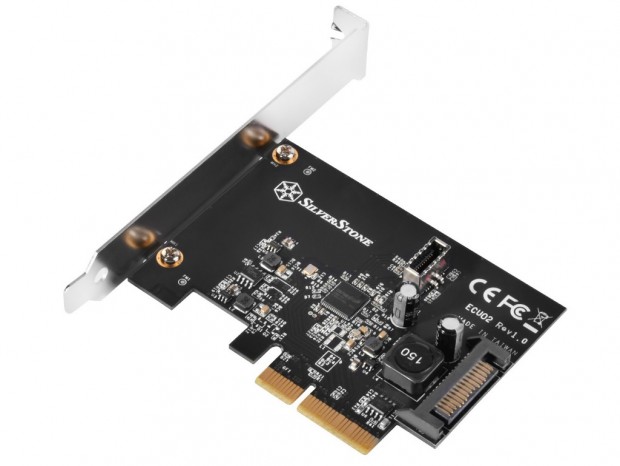 フロントUSB3.1 Type-Cコネクタを増設する拡張カード、SilverStone「ECU02」