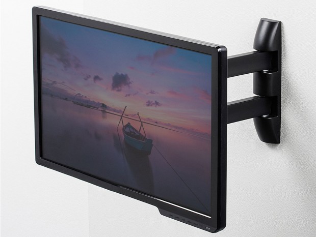 サンワサプライ、42型・20kgまで対応する壁掛け用モニタアーム2種
