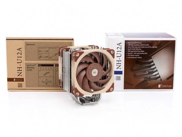 NF-A12x25ファンを2基搭載するプレミアムサイドフロー、Noctua「NH-U12A」