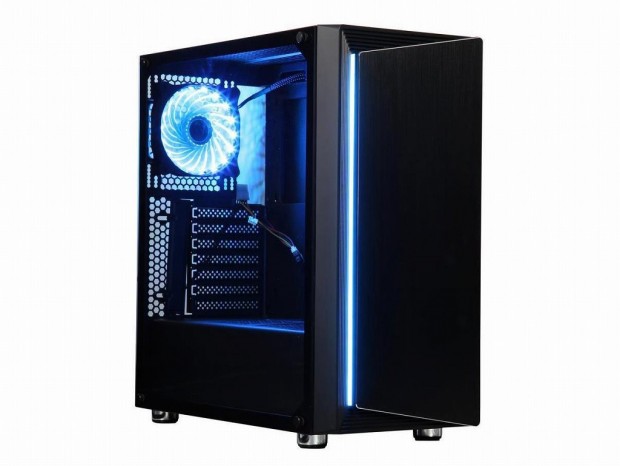 スイングドアのガラスパネル＆RGBイルミ搭載ミドルタワー、DIYPC「DIY-Line-RGB」