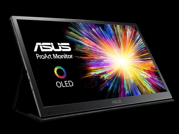 有機ELパネル採用の21.6インチポータブル4K液晶、ASUS「ProArt PQ22UC」