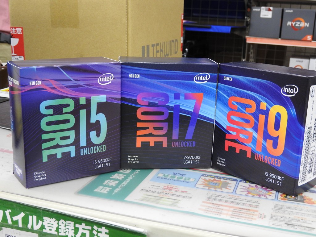 iGPUが省略された8コア/16スレッド「Core i9-9900KF」など3モデルが