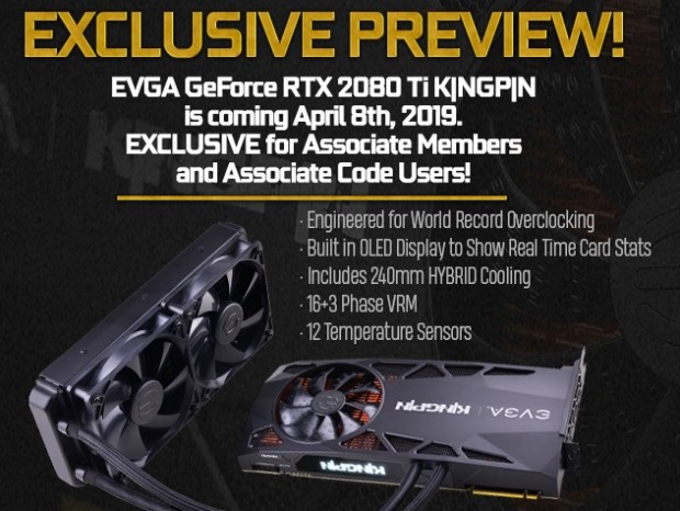 240mm水冷クーラー搭載のOC向け「EVGA GeForce RTX 2080 Ti K|NGP|N」準備中