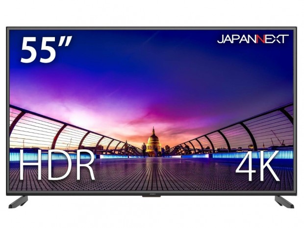 JAPANNEXT、VAパネル採用の4K/HDR対応55型4K液晶ディスプレイ「JN-V5500UHDR」