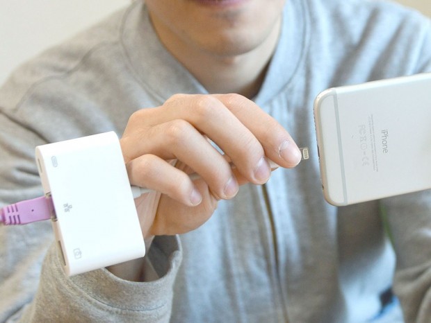 サンコー、1台3役の「iPhone用lightning有線LAN充電アダプタ」発売