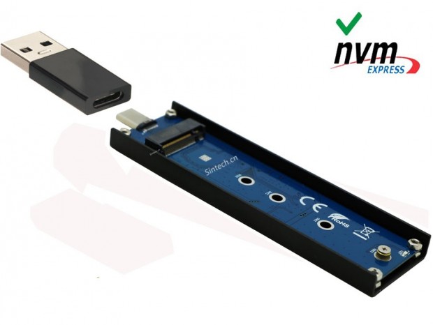 NVMe M.2 SSDをGen.2 Type-Cに変換する基板、Sintech「PA-U31M2NVME」
