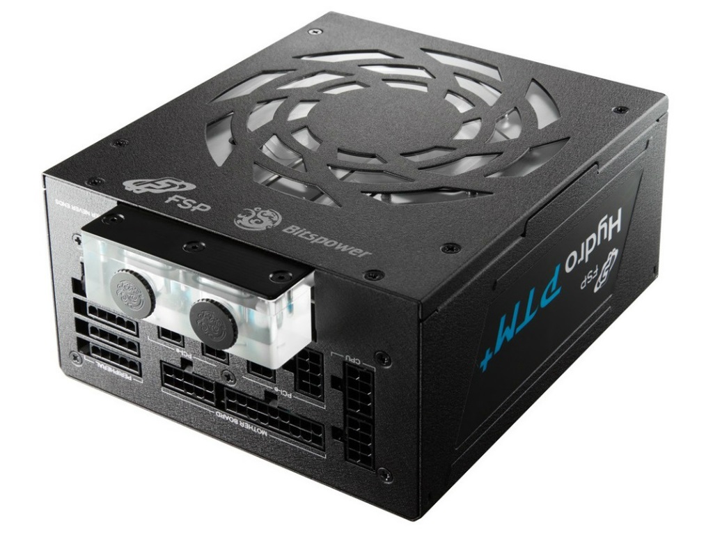 Bitspower製水冷ユニット搭載のPLATINUM電源、FSP「Hydro PTM+ 850W