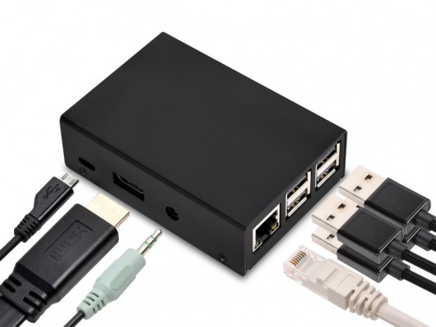 ウォールマウント対応のRaspberry Pi専用アルミニウムケース、SilverStone「PI01」