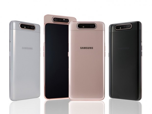 Samsung、スライド収納の自動回転カメラ搭載スマホ「Galaxy A80」を発売