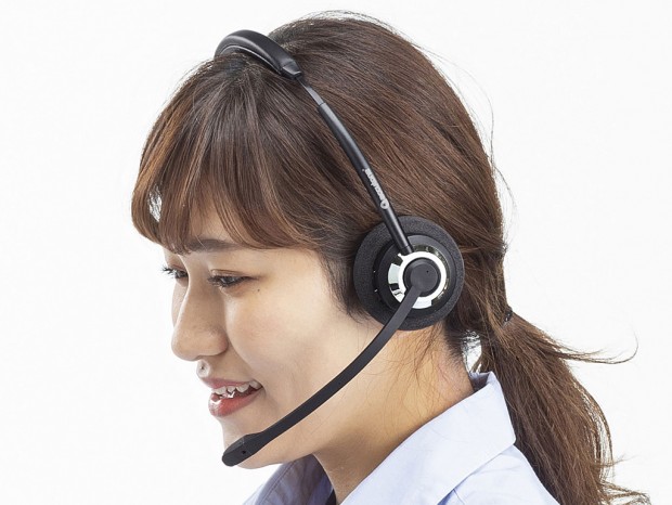 長時間通話に向く軽量55gのコールセンター向けBluetoothヘッドセット