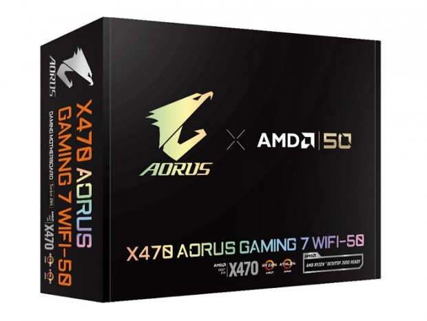 GIGABYTE、AMD 50周年記念マザーボード「X470 AORUS GAMING 7 WIFI-50」