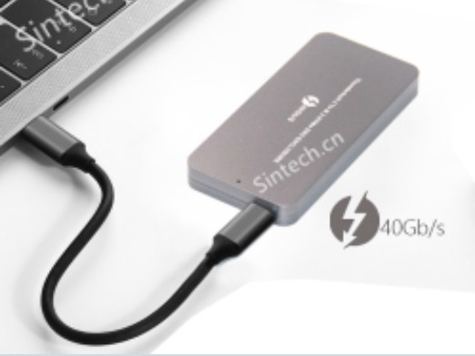 NVMe M.2 SSDをThunderbole 3化できる小型ケースがSintechから