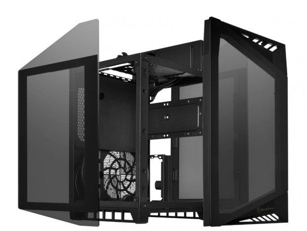 煙突構造と強化ガラス採用のMini-ITXケース、SilverStone「LD03