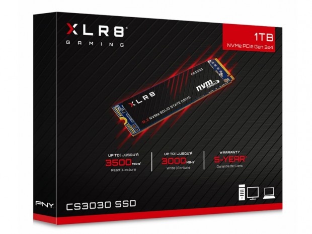 MTBF200万時間。高品質3D NAND採用のNVMe M.2 SSD、PNY「XLR8 CS3030」