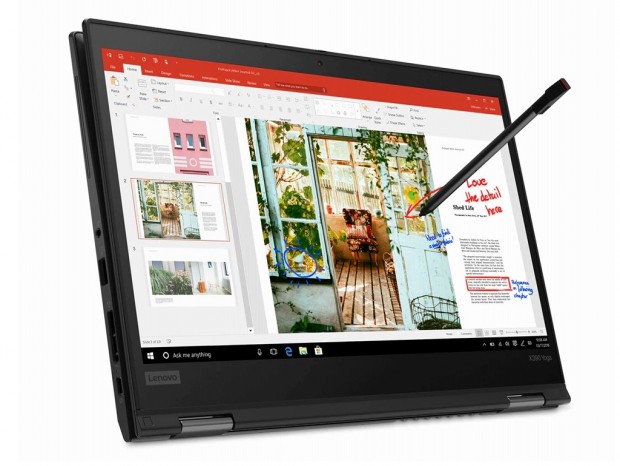 4,096段階筆圧感知ペンが付属するスリム・軽量2-in-1、レノボ「ThinkPad X390 Yoga」