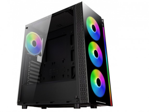4基のアドレサブルRGBファンを搭載するミドルタワーPCケース、XIGMATEK「Poseidon」