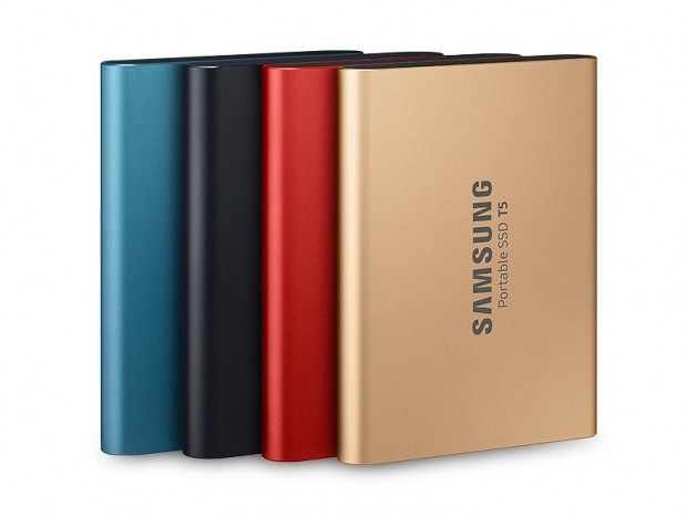 Samsung、USB3.1 Gen.2対応のポータブルSSD「T5」に新色2色追加