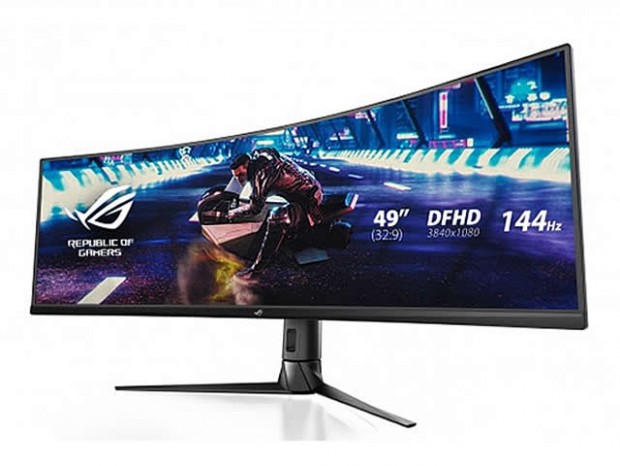 DisplayHDR 400準拠の49型曲面ワイド液晶、ASUS「ROG Strix XG49VQ」国内発売