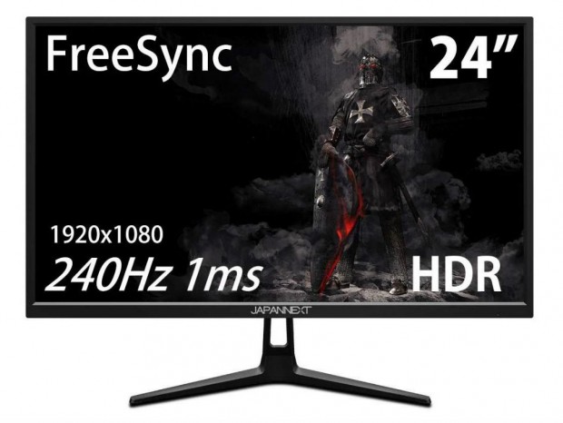 1ms/240Hz対応の24型ゲーミング液晶、JAPANNEXT「JN-24GT240FHDR」