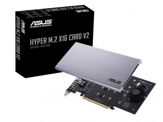 電源回路を強化したNVMe M.2 SSD×4拡張カード、ASUS「HYPER M.2 X16 CARD V2」