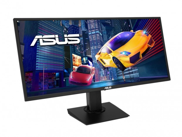 21:9のUWQHD解像度に対応する34インチゲーミング液晶、ASUS「VP348QGL」