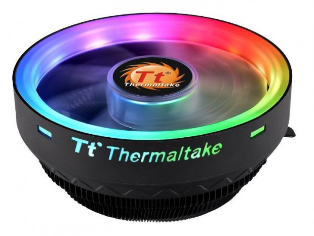 ARGBリングファンを採用するロープロファイルCPUクーラー、Thermaltake「UX100」